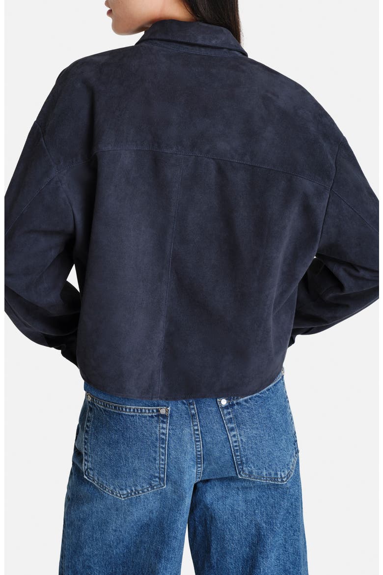 Little Big Joe Suede Snap-Up Shirt, Alternate, color, MIDNIGHT