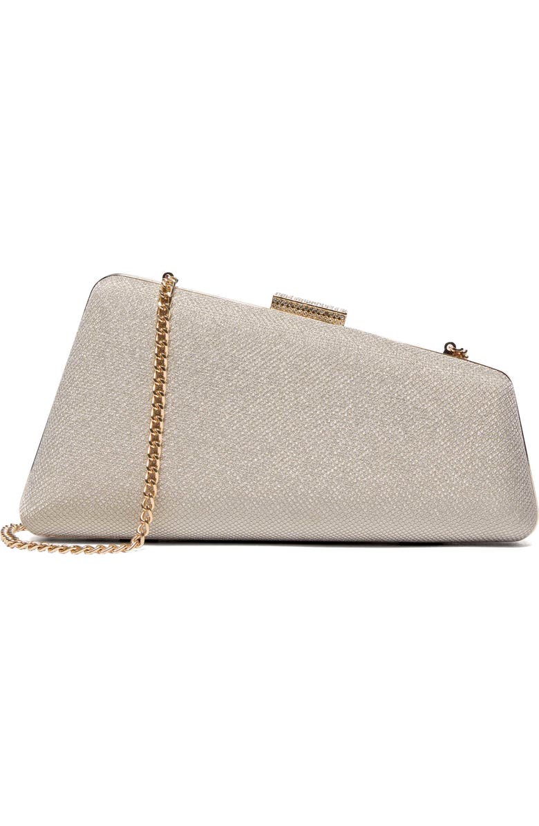 Dune London Balancing Frame Clutch, Main, color, Gold