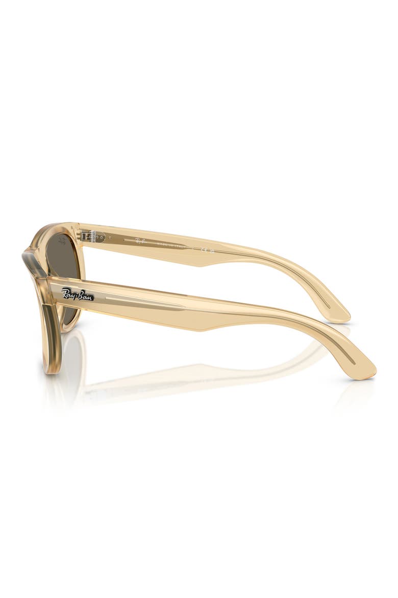 Boyfriend Reverse 56mm Square Sunglasses, Alternate, color, OPAL YELLOW / BROWN GOLD