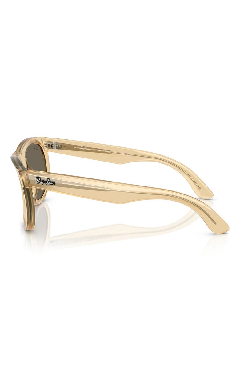 Ray-Ban Boyfriend Reverse 56mm Square Sunglasses, Alternate, color, Opal Yellow / Brown Gold