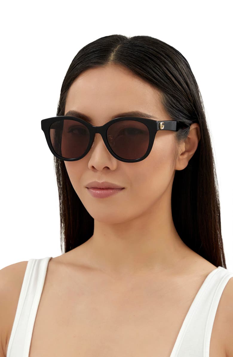Gucci 56mm Solid Square Sunglasses, Alternate, color,