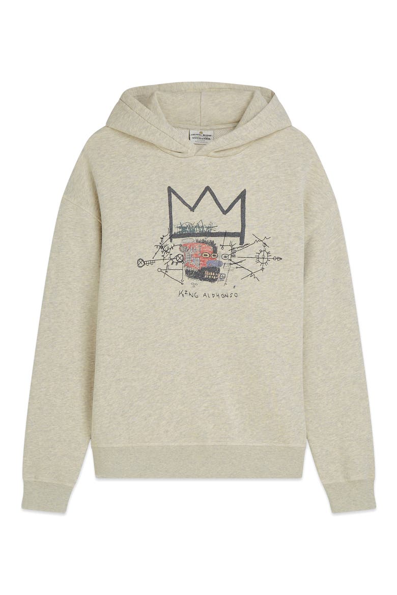 Basquiat Artwork Graphic Hoodie, Alternate, color, OATMEAL