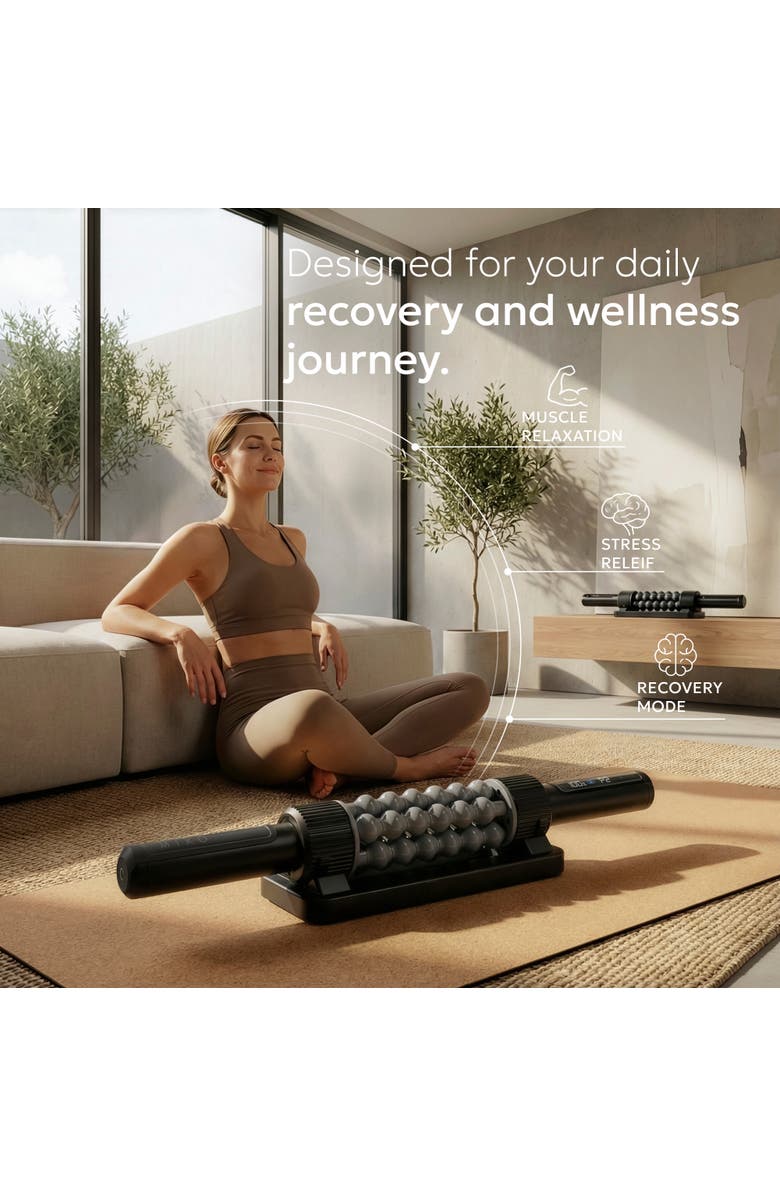 MIKO Swift Rolling Percussive Massager with 5 Speeds, Alternate, color, Black