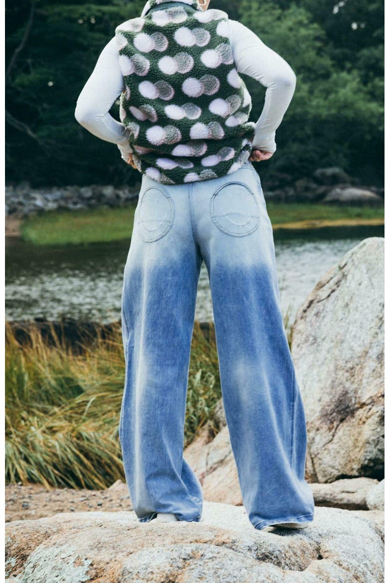 Smiley Denim Pants, Alternate, color, BLUE