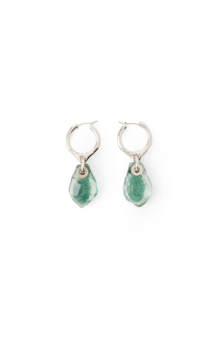 Lanvin Aurore Hoop Earrings, Main, color, Grey/Transparent