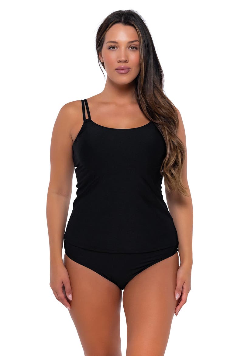 Taylor Tankini Swimsuit Top - F Cup, Alternate, color, Black