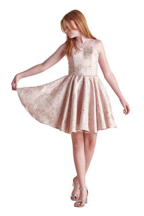 Un Deux Trois Fit And Flare Party Dress In Pink