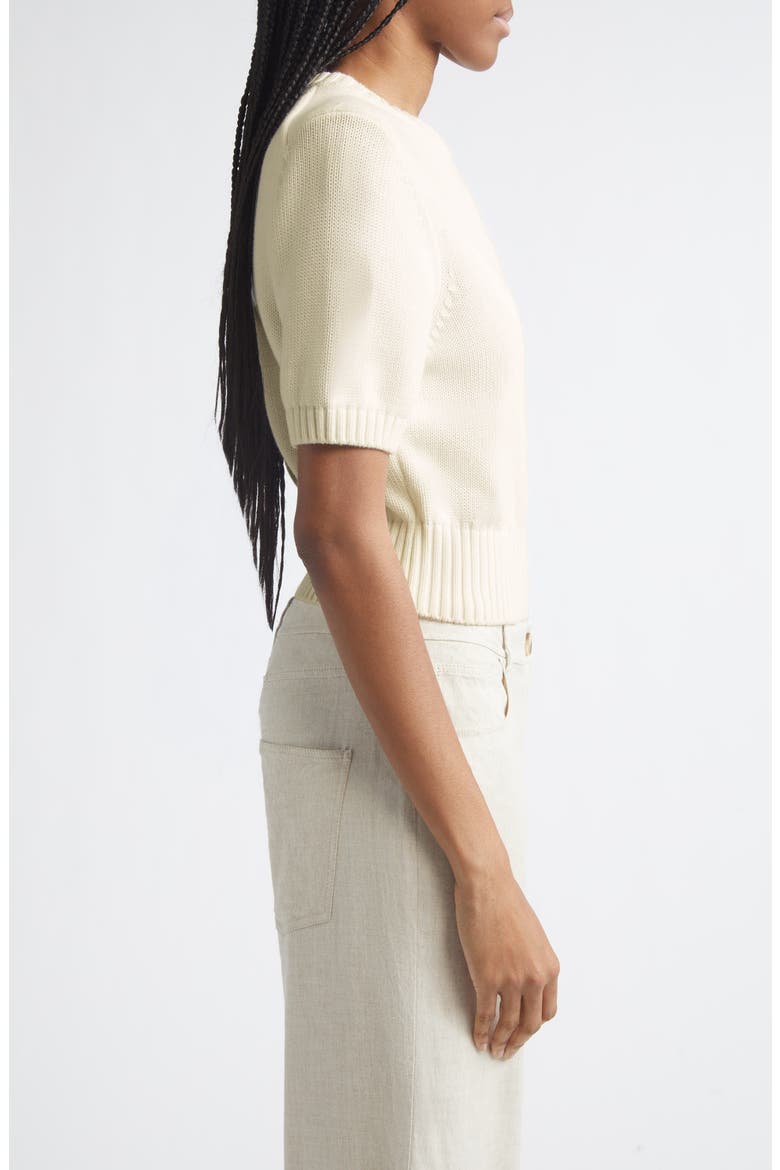 Elsie Short Sleeve Sweater, Alternate, color, IVORY