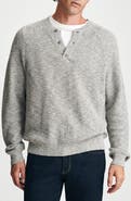 Mavi Jeans Grey Mélange Cotton Henley Sweater