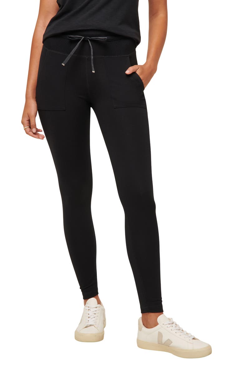 TravisMathew Friday Ponte Pocket Leggings, Main, color, Black