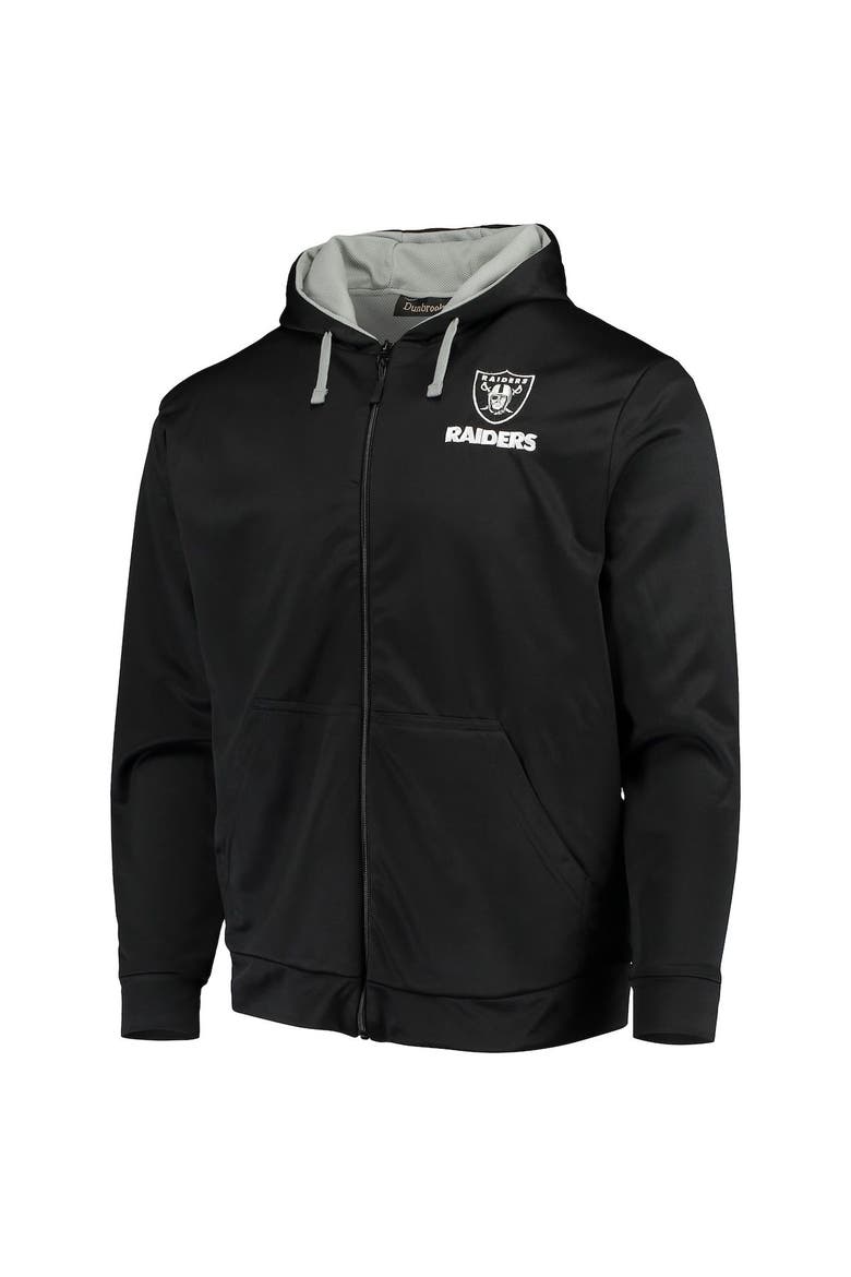 Men's Dunbrooke Black/Gray Las Vegas Raiders Apprentice Full-Zip Hoodie, Alternate, color, Black