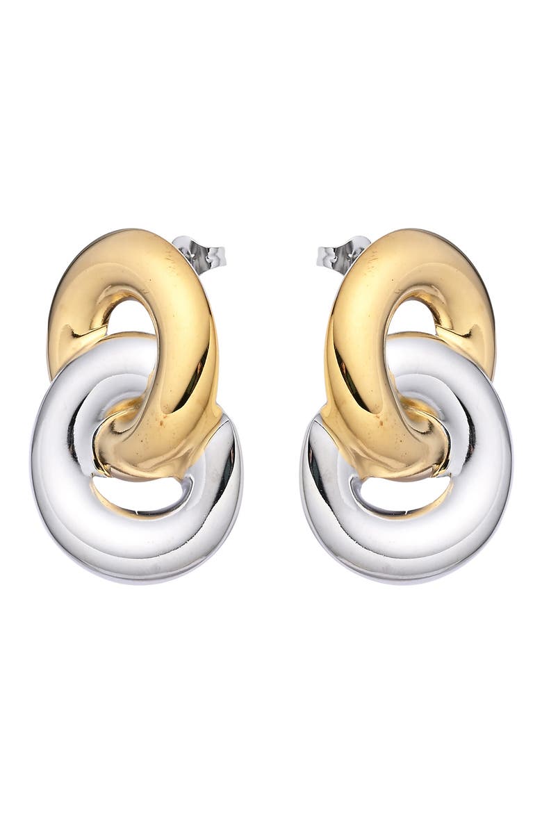 Zo Two-Tone Drop Earrings, Alternate, color, GOLD/ SILVER