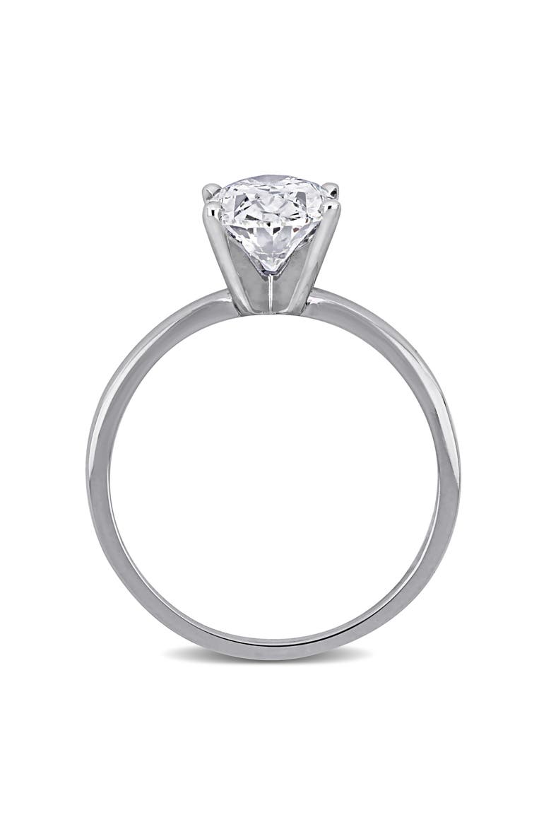 Oval Lab Grown Diamond Solitaire Ring 14k, Alternate, color, White Gold