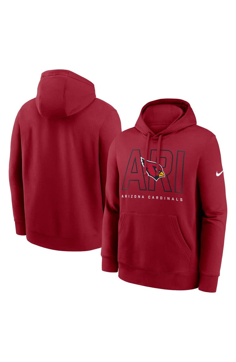 Nike Men's Nike Cardinal Arizona Cardinals Busted Play Club Fleece Pullover Hoodie, Main, color, Cardinal