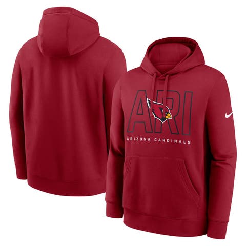 Men's Nike Cardinal Arizona Cardinals Busted Play Club Fleece Pullover Hoodie