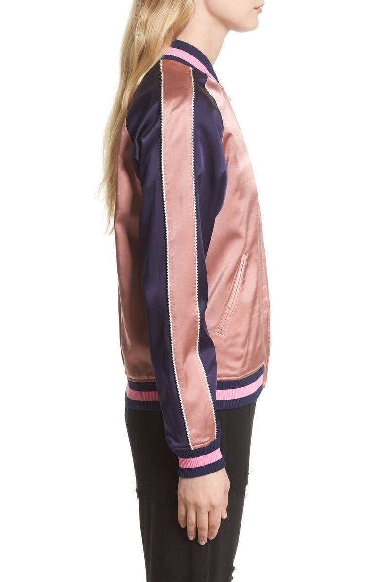 Opening Ceremony Reversible Silk Bomber Jacket, Alternate, color, 