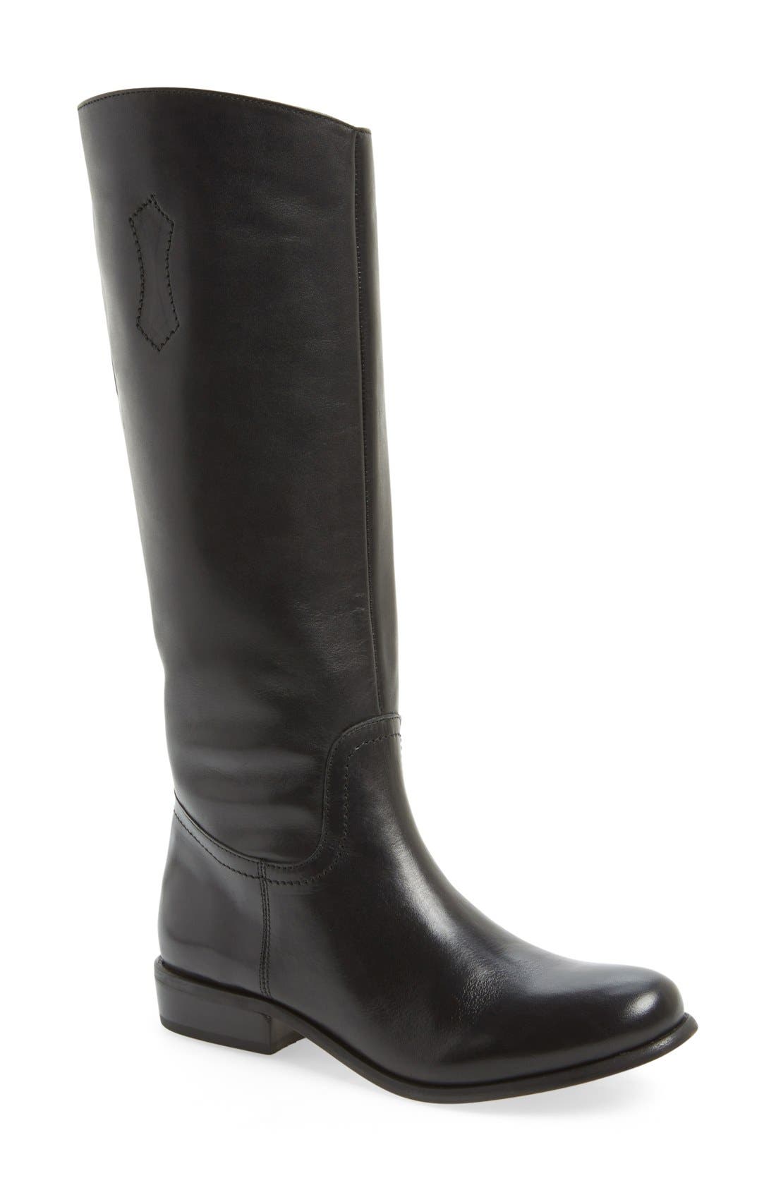'Geneva' Tall Boot, Main, color, BLACK
