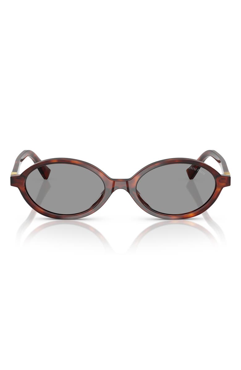 Miu Miu 50mm Oval Sunglasses, Main, color, Grey
