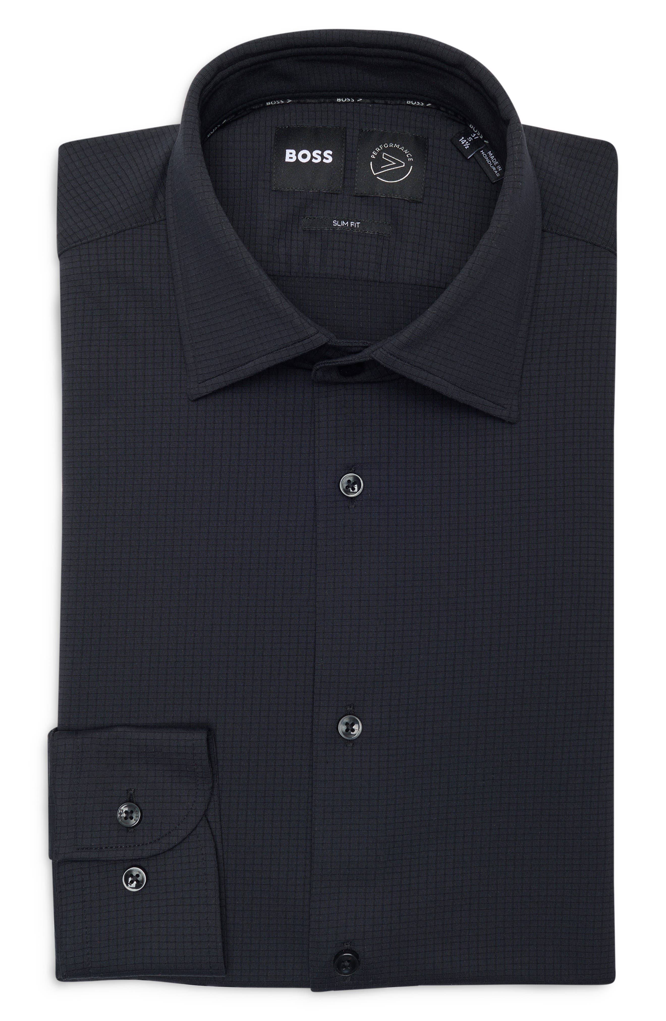 BOSS Hank Kent Slim Fit Performance Stretch Dress Shirt