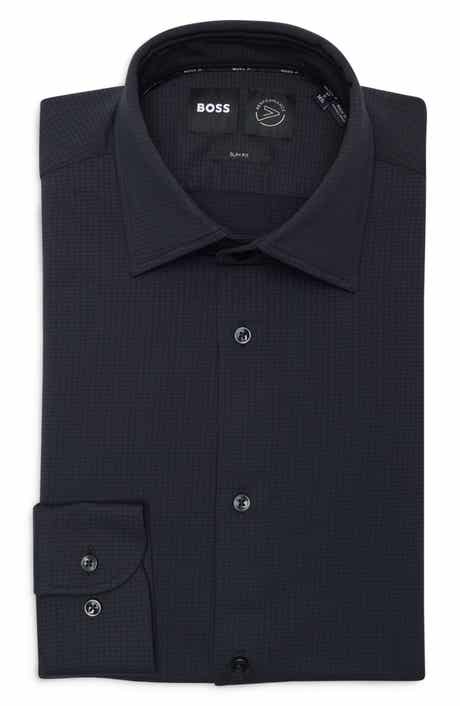 BOSS Hank Kent Slim Fit Performance Stretch Dress Shirt