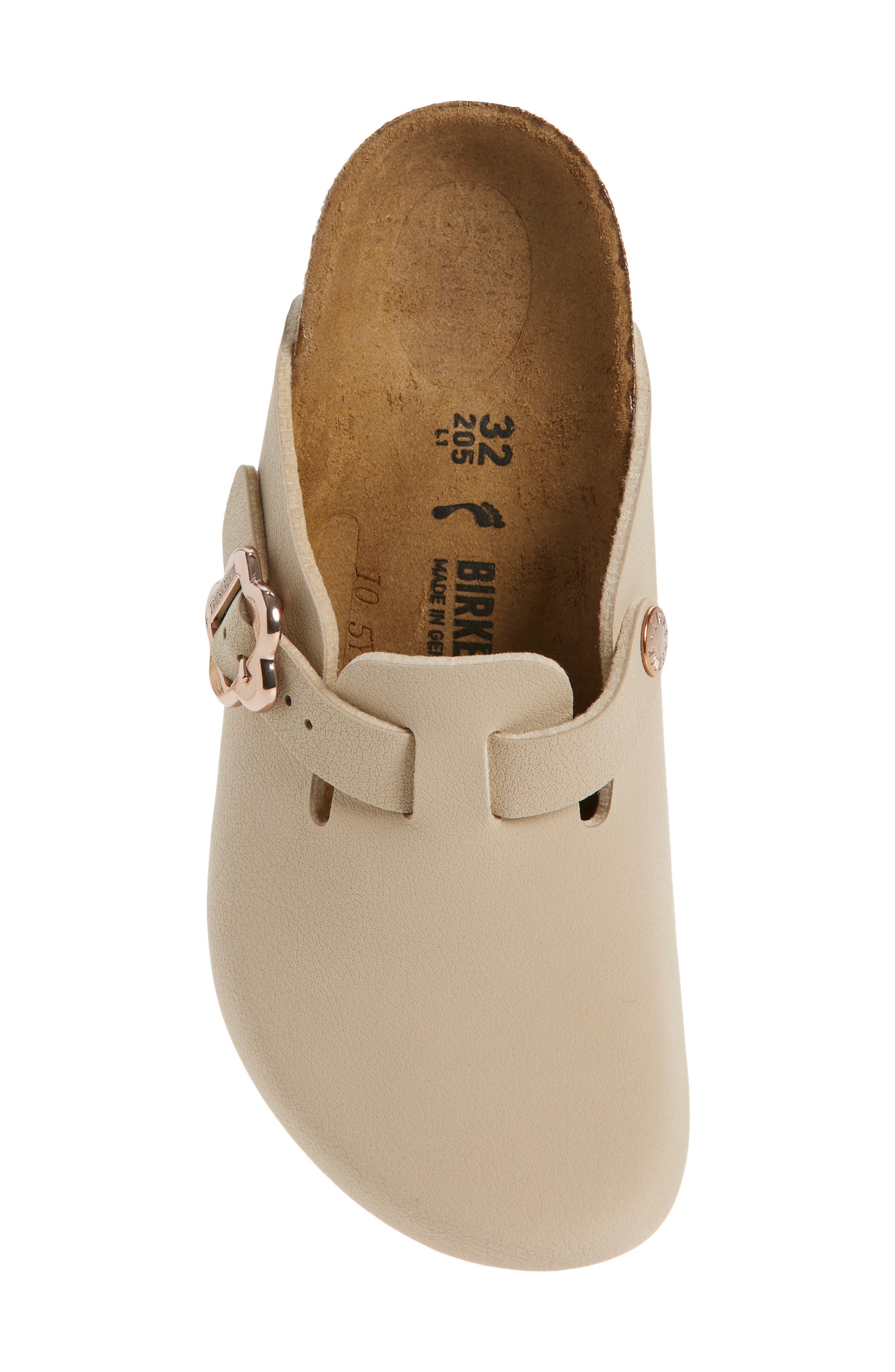 Birkenstock Kids' Boston Flower Buckle Clog, Alternate, color, Beige