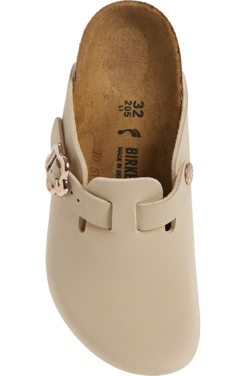 Birkenstock Kids' Boston Flower Buckle Clog, Alternate, color, Beige