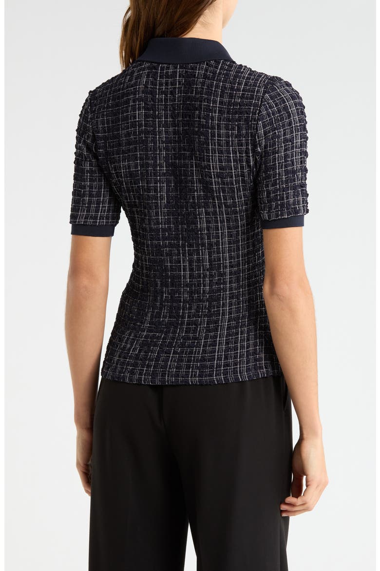 Benedetta Plaid Polo, Alternate, color, NAVY WHITE MULTI