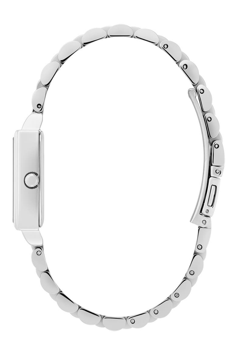 Classics Rectangular Bracelet Watch, 20mm, Alternate, color, WHITE