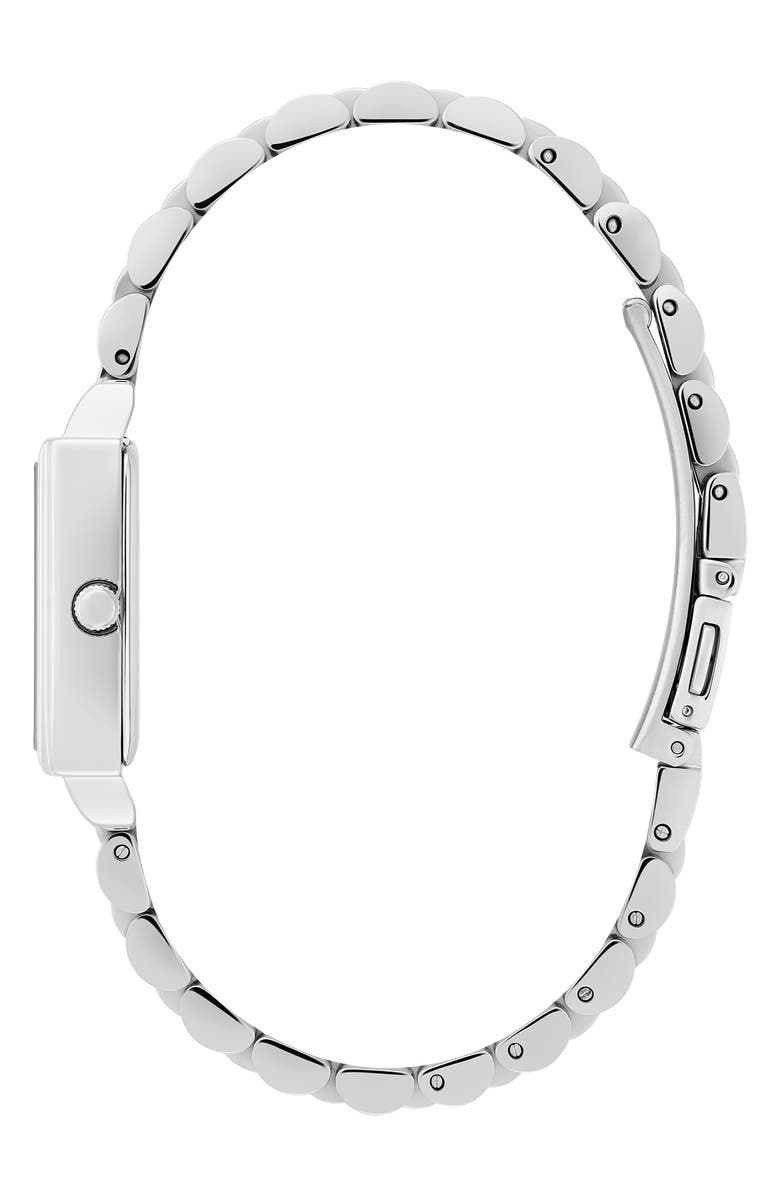 Olivia Burton Classics Rectangular Bracelet Watch, 20mm, Alternate, color, White