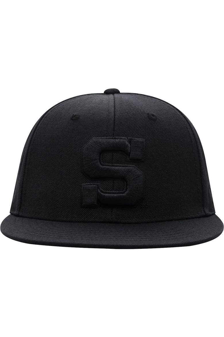 Men's Top of the World Penn State Nittany Lions Black On Black Fitted Hat, Alternate, color, Black