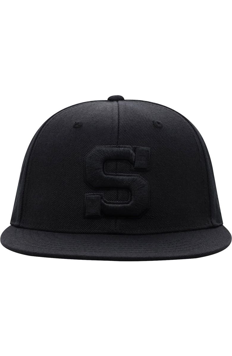 TOP OF THE WORLD Men's Top of the World Penn State Nittany Lions Black On Black Fitted Hat, Alternate, color, Black