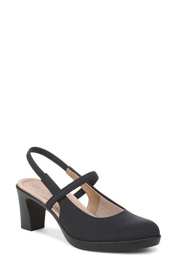 Lifestride Evoke Slingback Mary Jane Platform Pump In Black