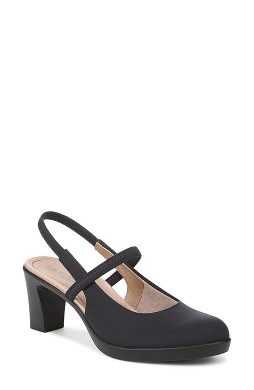 Lifestride Evoke Slingback Mary Jane Platform Pump In Blue