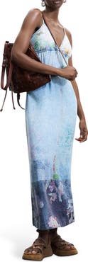 Desigual Floral Print Denim Dress