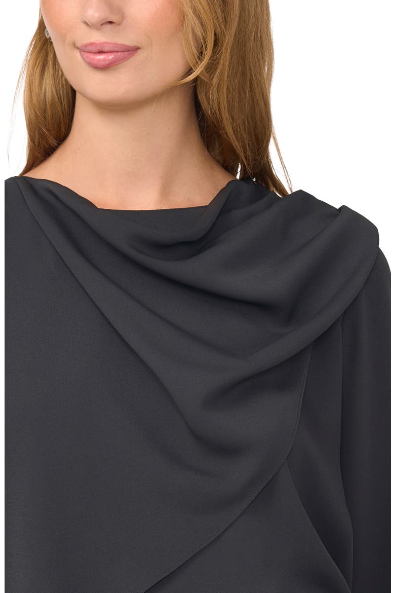 Draped Cowl Neck Top, Alternate, color, RICH BLACK