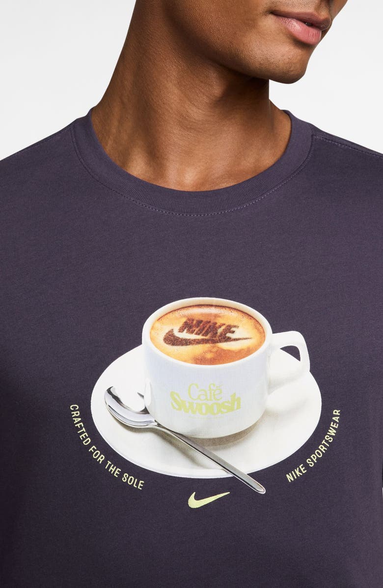 Nike Crafted for the Sole Cotton Graphic T-Shirt, Alternate, color, Dark Raisin