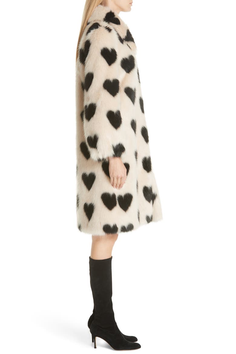 Lorca Faux Fur Coat, Alternate, color, SAND BLACK