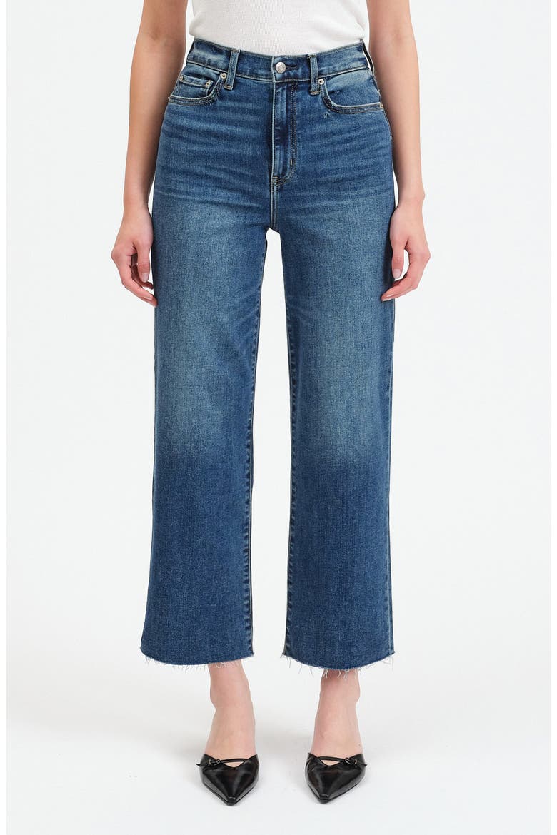 Pleaser High Waist Raw Hem Crop Jeans, Main, color, UPTOWN