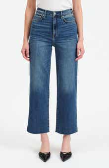 Pleaser High Waist Raw Hem Crop Jeans