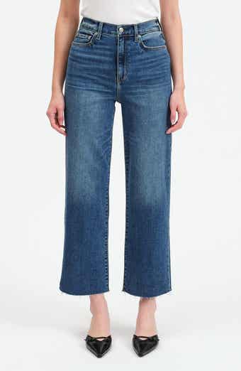 Pleaser High Waist Raw Hem Crop Jeans