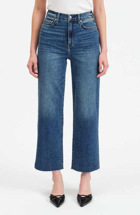Pleaser High Waist Raw Hem Crop Jeans