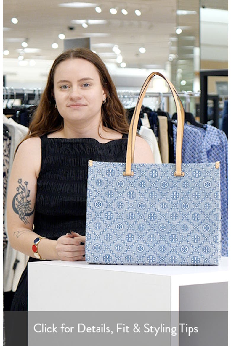 T Monogram Denim Tote (Women) | Nordstrom