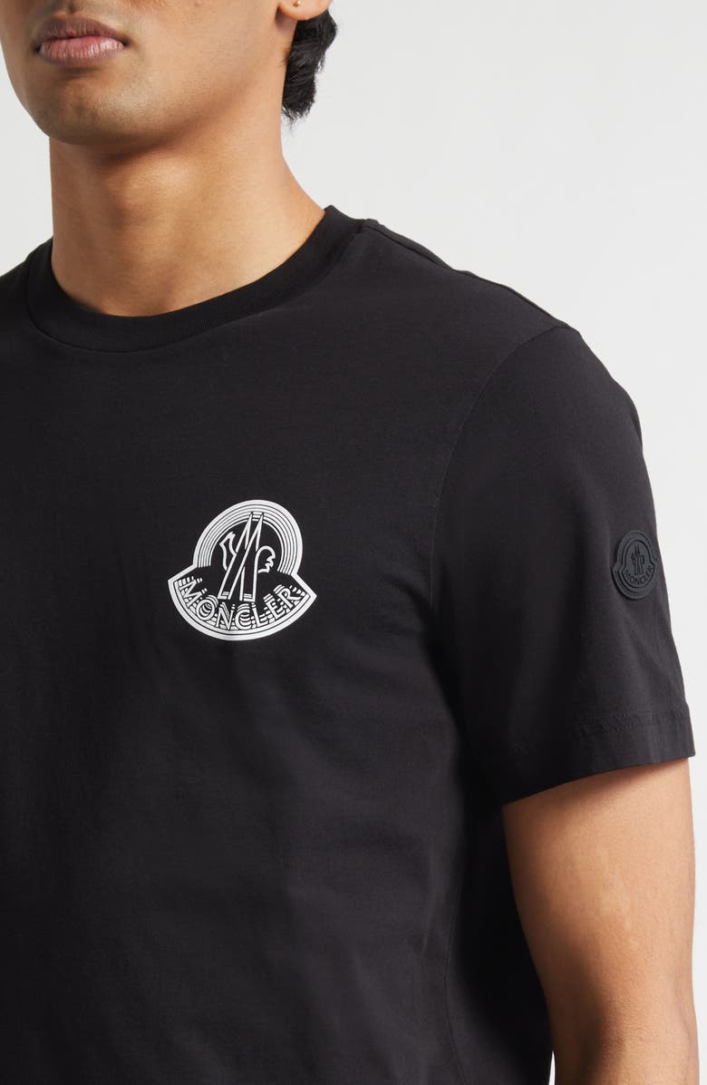 Moncler Logo Graphic T-Shirt, Alternate, color, Black