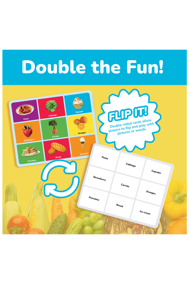 Food Bingo Game, Alternate, color, Multicolor