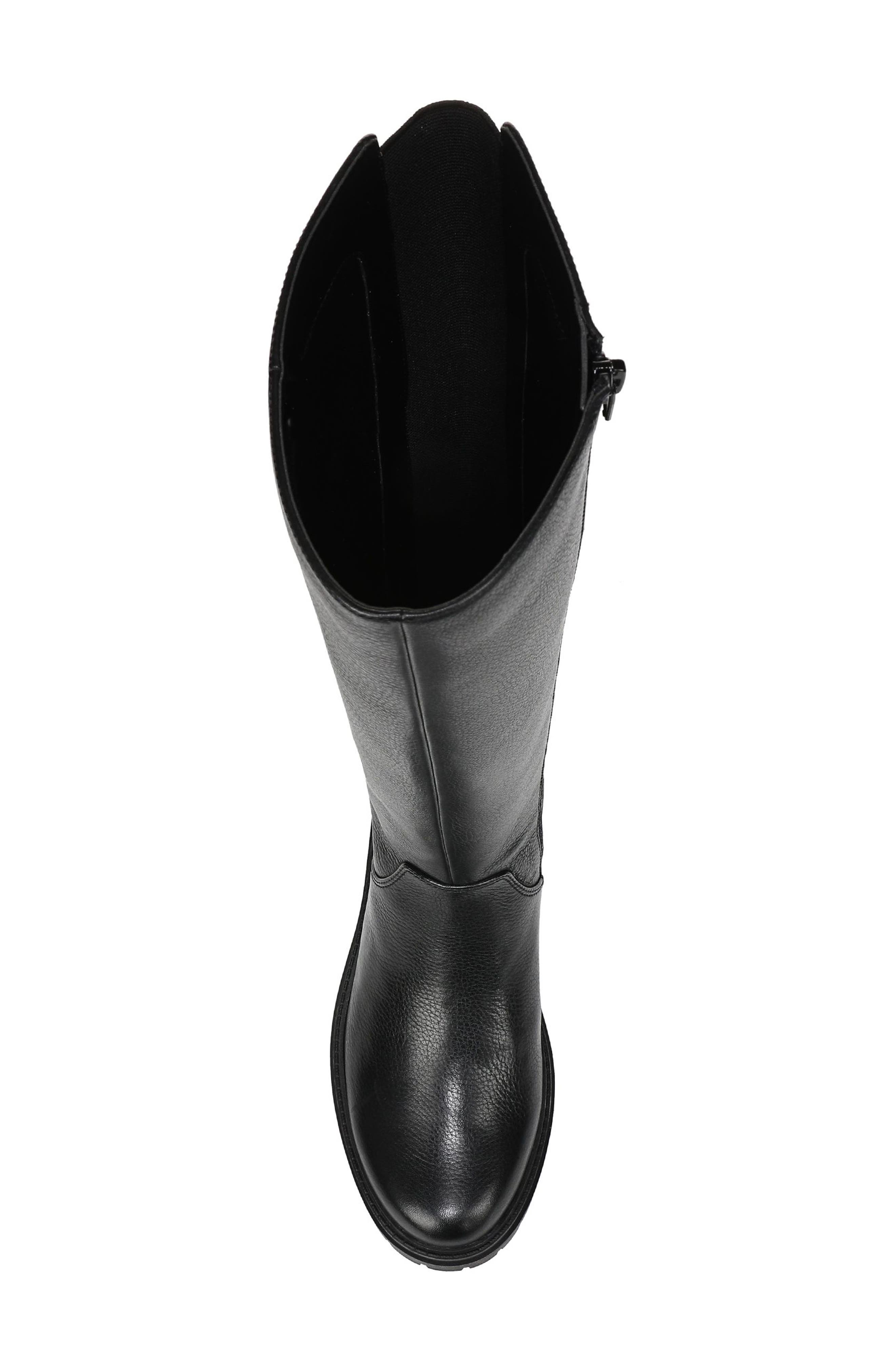 Gretchen Knee High Leather Boot, Alternate, color, BLACK LEATHER