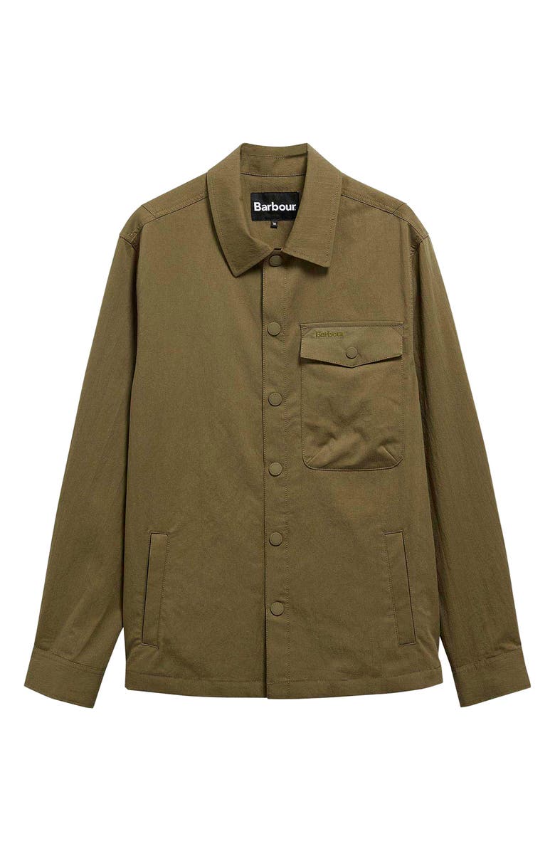 Barbour Strickland Textured Cotton Blend Overshirt, Alternate, color, Clay