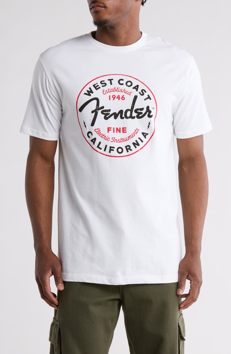 American Needle Fender Cotton Graphic T-Shirt, Main, color, White