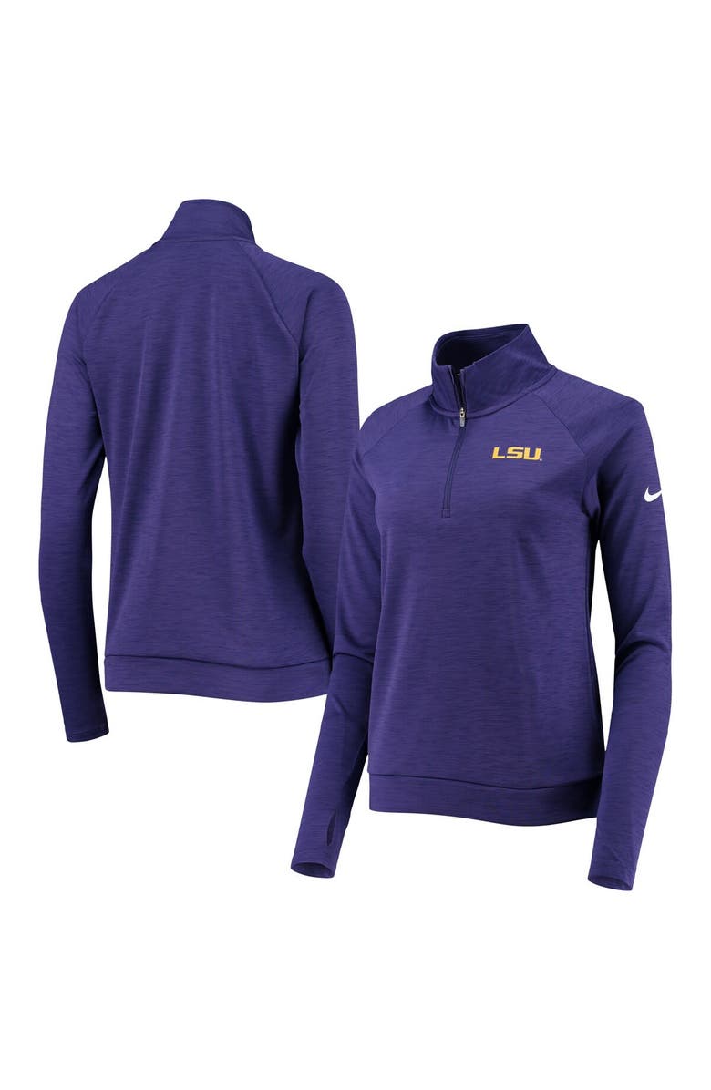 Nike Women's Nike Purple LSU Tigers Pacer Raglan Performance Quarter-Zip Jacket, Main, color, 