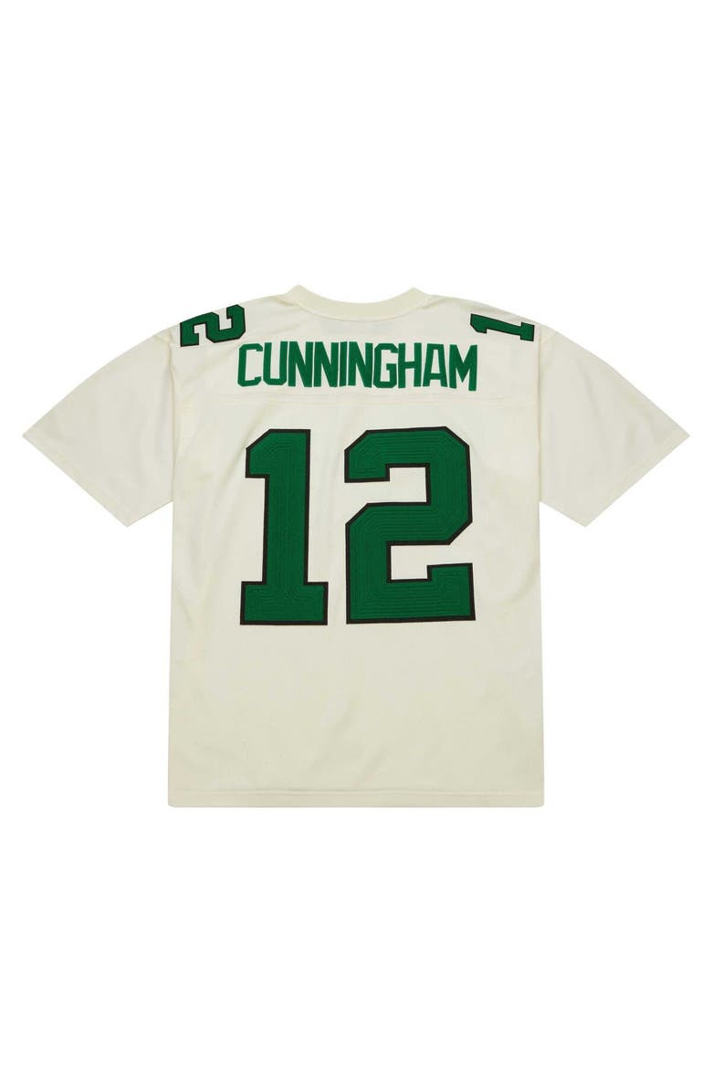 Mitchell & Ness Men's Mitchell & Ness Randall Cunningham Cream Philadelphia Eagles Chainstitch Legacy Jersey, Alternate, color, 
