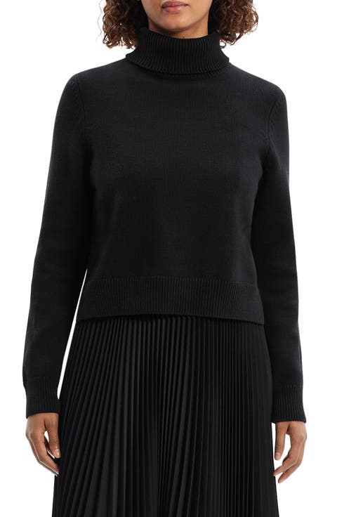 Long Sleeve Mixed Media Dress